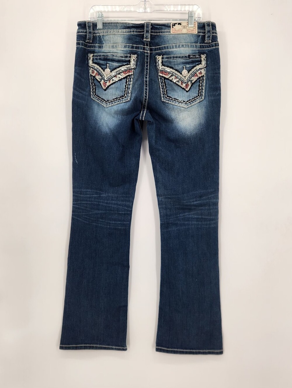 Miss Me Signature Boot  Stretch Jeans Sz 32 Medium Wash Embellished Western